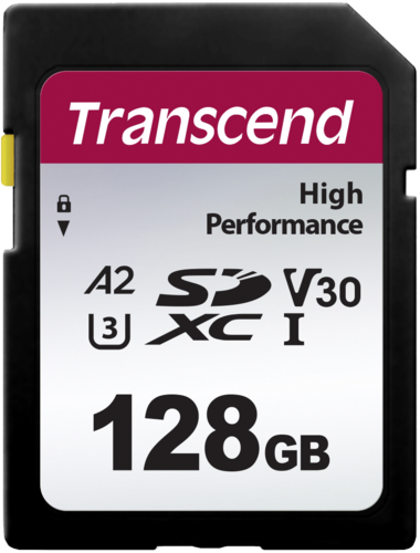 Karta pamięci Transcend SDXC 330S        128GB Class 10 UHS-I U3 A2