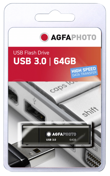 Pendrive AgfaPhoto USB 3.0 czarny 64GB