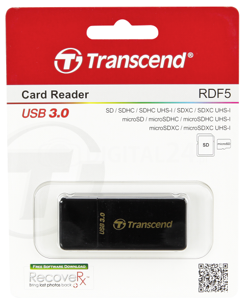 Czytnik Transcend USB 3.0 SDHC/XC microSDHC/XC UHS I RDF5