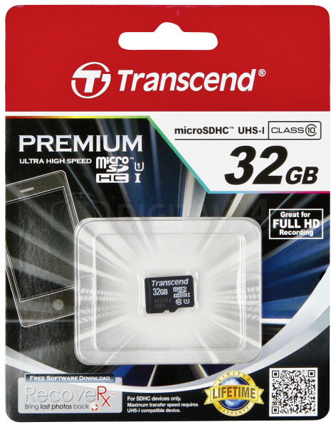 Karta pamięci Transcend MicroSDHC 32GB Premium 300x Class 10 UHS-I
