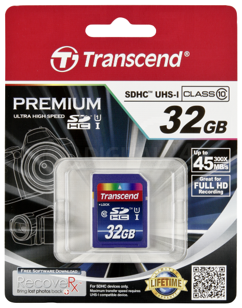 Karta pamięci Transcend SDHC 32GB Class 10 UHS-I 300x