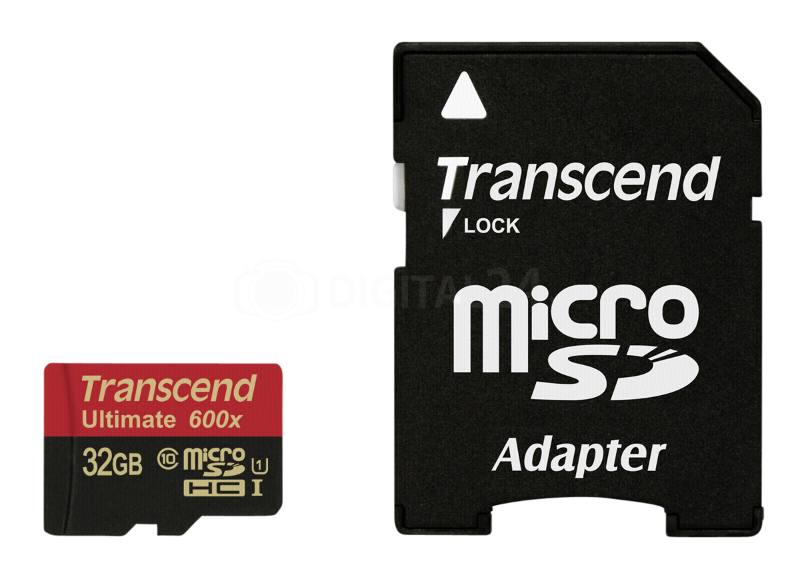 Karta pamięci Transcend MicroSDHC 32GB 600x Class 10 UHS-I MLC + adapter