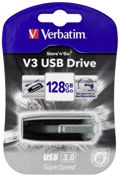 Pendrive Verbatim Store n Go V3 USB 3.0 szary 128GB