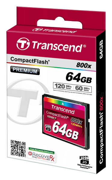 Karta pamięci Transcend Compact Flash 64GB 800x