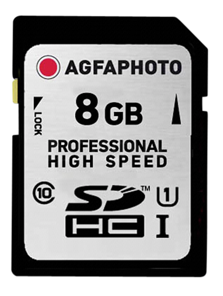 Karta pamięci AgfaPhoto SDHC 8GB Professional High Speed Class 10 UHS I