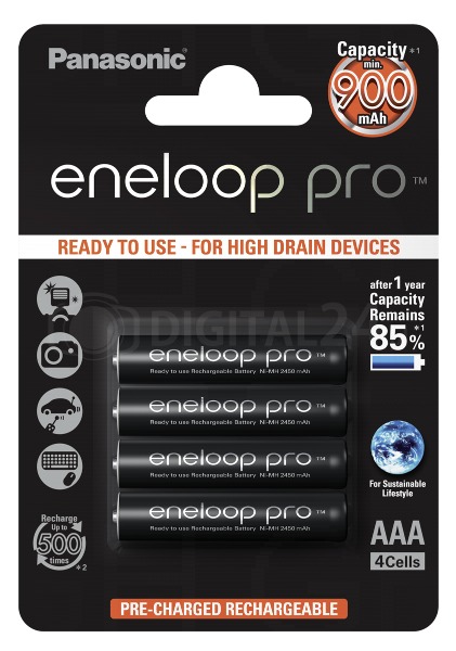 Akumulator Panasonic Eneloop Pro R3/AAA 900mAh 4 sztuki