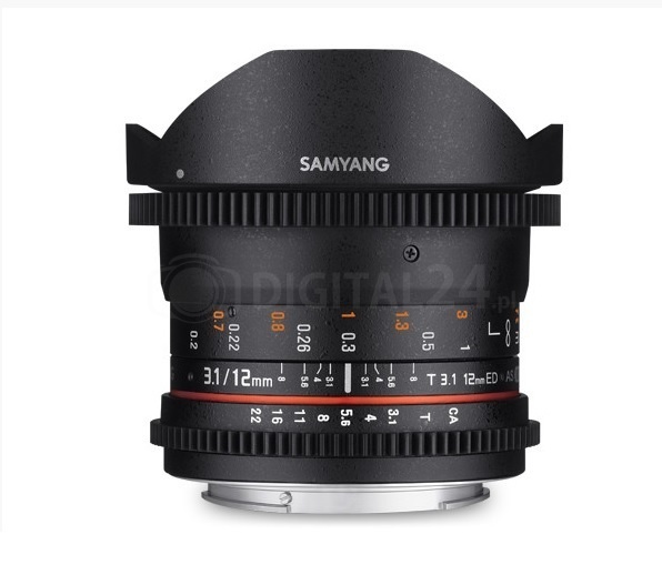 Obiektyw Samyang 12 mm T3.1 VDSLR Fish-eye Canon