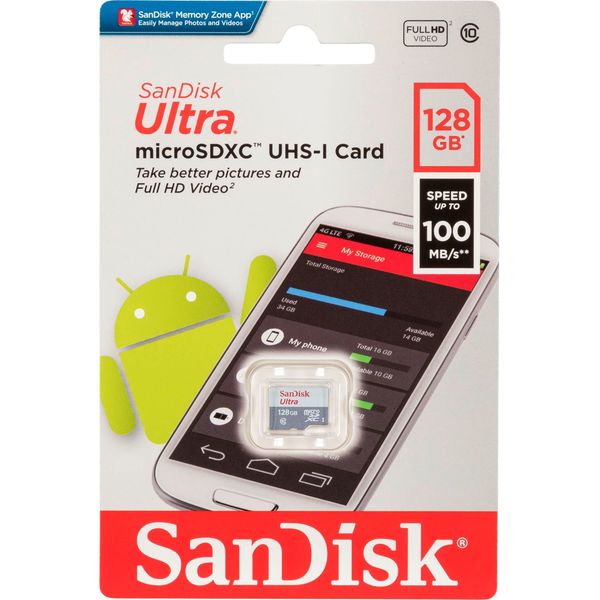 Karta pamięci SanDisk Ultra Lite microSDXC 128GB 100MB/s SDSQUNR-128G-GN6MN
