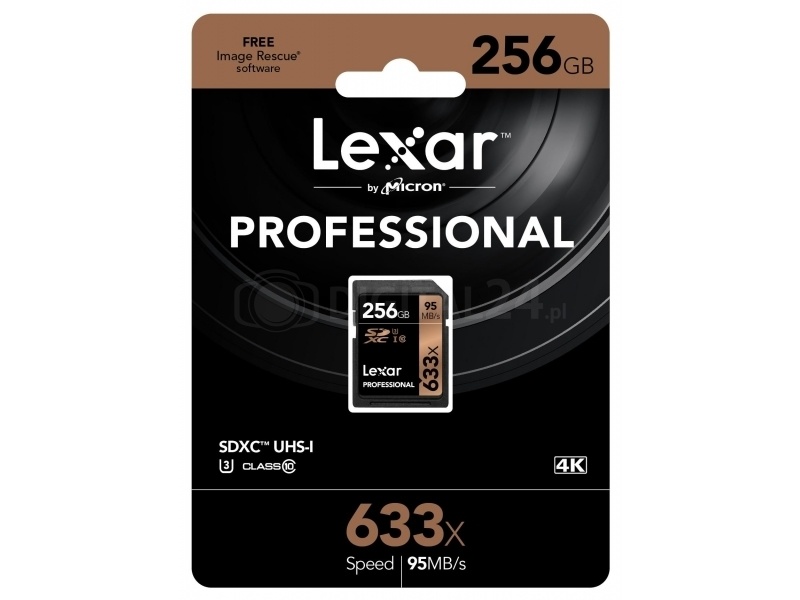 Karta pamięci Lexar SDXC 256GB 633x Professional Class 10 UHS-I