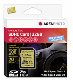 Karta pamięci AgfaPhoto SDHC UHS I U3     32GB Professional High Speed