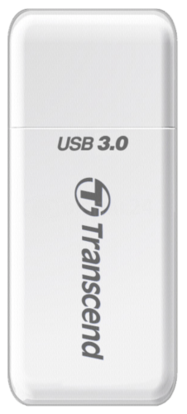 Czytnik Transcend USB 3.0 SDHC/XC microSDHC/XC UHS I biały