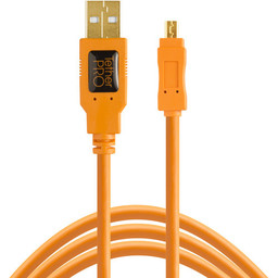 Kabel Tether Tools TetherPro USB 2.0 A to Mini-B 8 pin 15' ORG