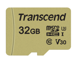 Karta pamięci Transcend microSDHC 500S 32GB Class 10 UHS-I U3 V30 + Adapter