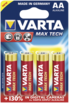 Baterie Varta Max Tech Mignon AA LR 6 - 100 blistrów po 4 szt