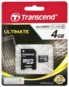 Karta pamięci Transcend MicroSD SDHC 4GB Class 10 + adapter