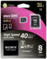 Karta pamięci Sony microSDHC 8GB Class 10 + adapter