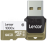 Karta pamięci Lexar microSDHC 1000x 64GB UHS-II + czytnik USB 3.0
