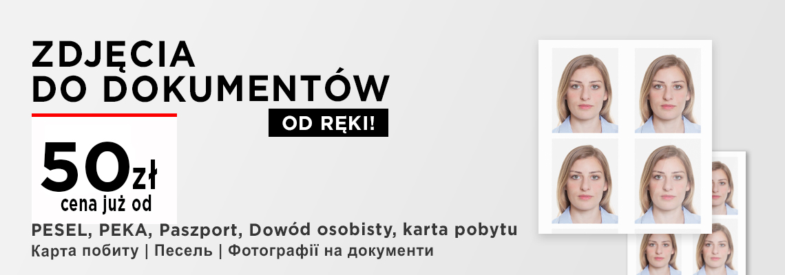 Zdjęcia do dokumentów, na karty pobytu, na wniosek pesel