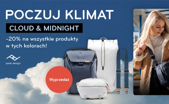 Rabat -20% na Peak Design w kolorze Cloud & Midnight